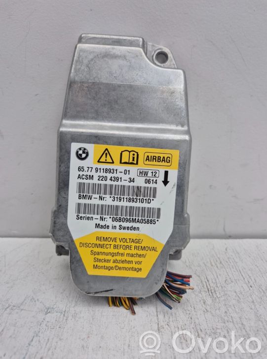 Airbag control unit/module   65779118931,65779118931,6577911893101,2204391,220439134,31911893101D,6577911893101,9118931