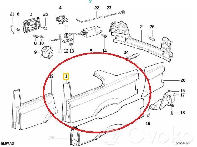 Rear quarter panel   41358130797,20779067,NONE,VDMS12