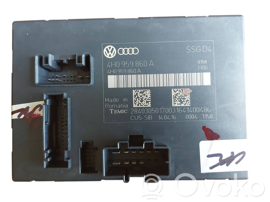 Audi A8 S8 D4 4H Module de commande de siège 