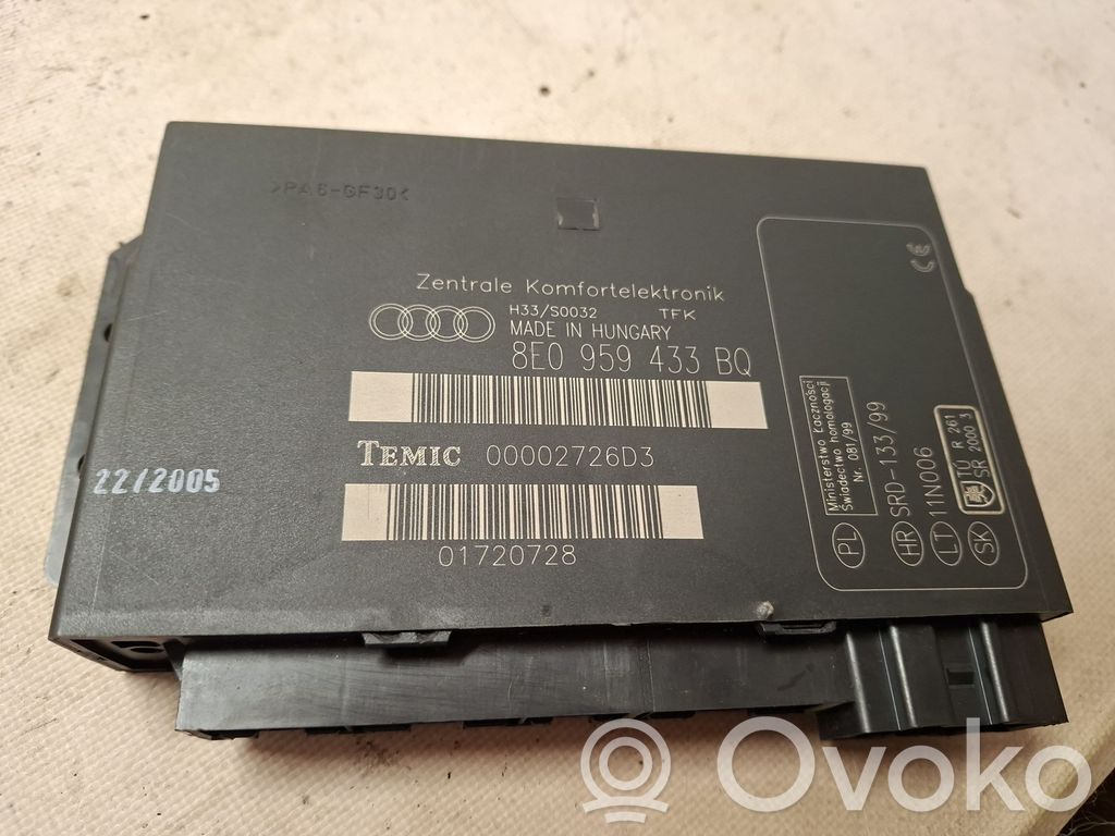 Audi A4 S4 B7 8E 8H Moduł / Sterownik komfortu 