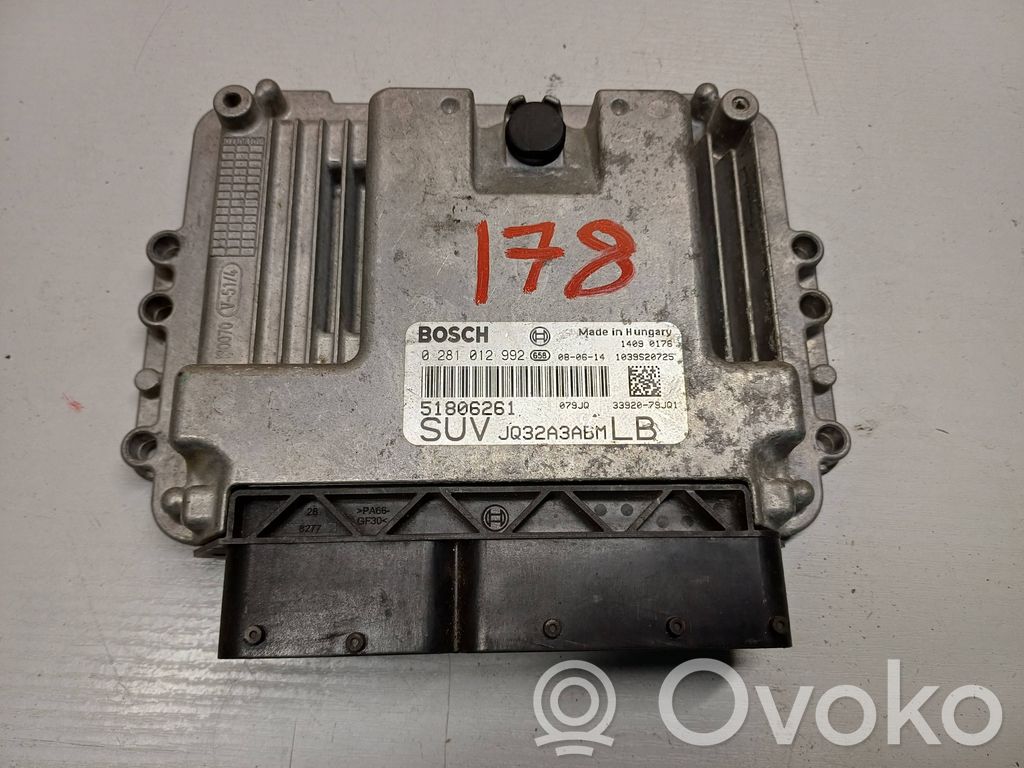 Engine control unit/module   0281012992,51806261,JQ32A3ABM