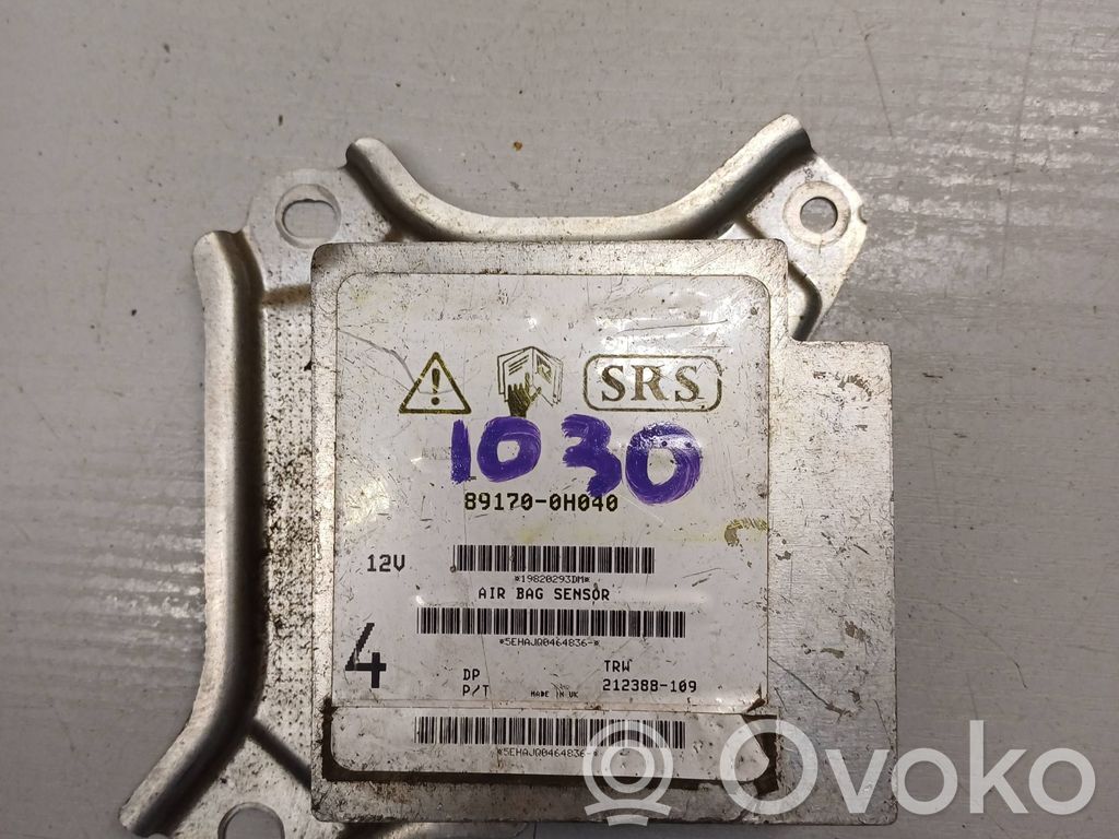 Toyota Aygo AB10 Airbag control unit/module 