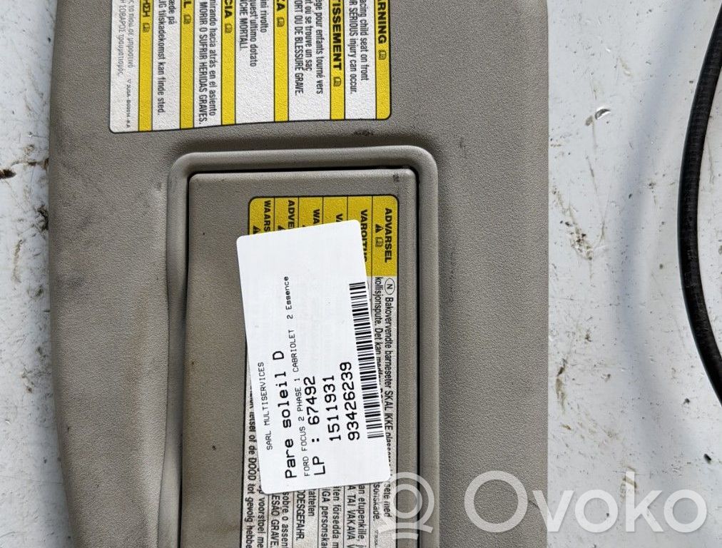 Ford Focus Sun visor 