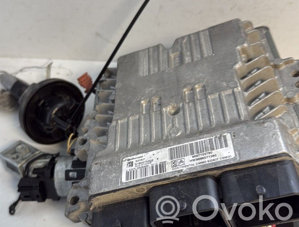 Peugeot 207 CC Engine ECU kit and lock set 
