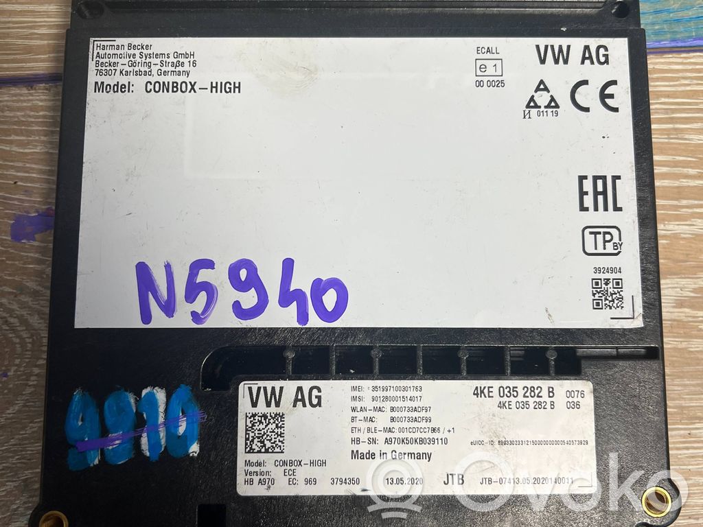 Other control units/modules   4KE035282B