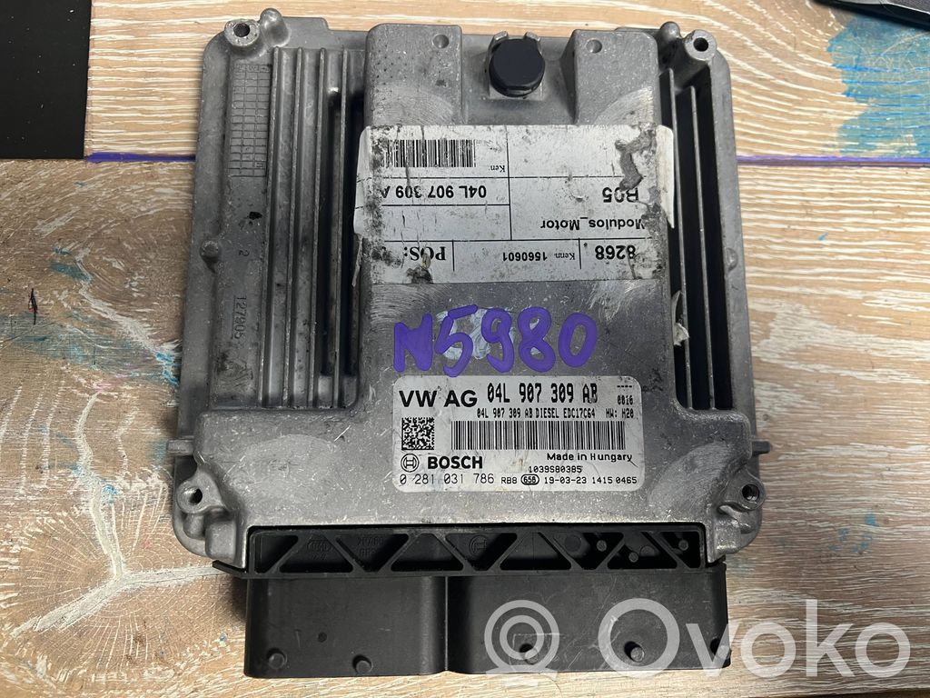 Engine control unit/module   04L907309AB,0281031786