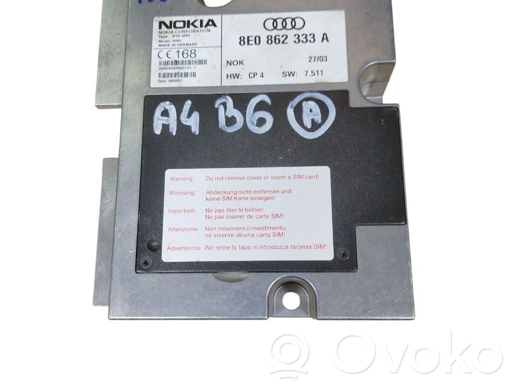 Audi A4 S4 B6 8E 8H Phone control unit/module 