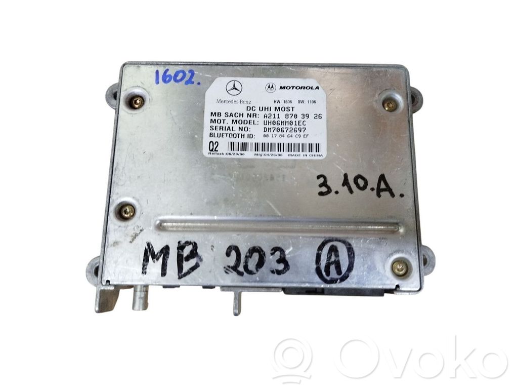 Mercedes-Benz E W211 Bluetooth control unit module 