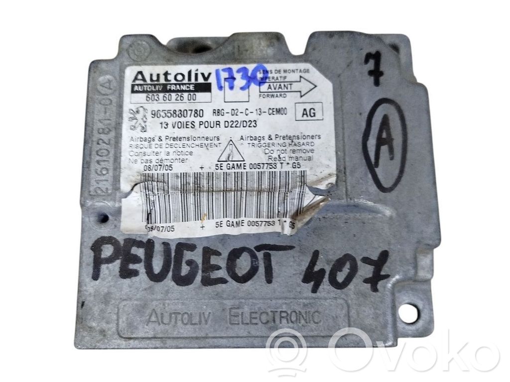 Peugeot 407 Airbagsteuergerät 