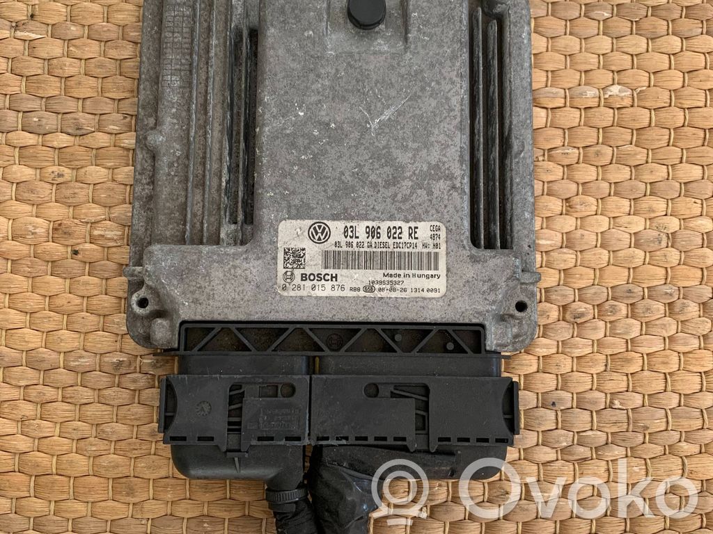 Engine control unit/module ECU   03L906022RE,03L906022GA,0281015876,REG7