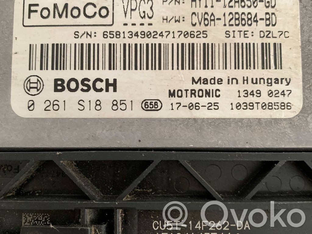 Engine ECU kit and lock set   HY1112A650GD,CU5T14F262DA,CV6A12B684BD,0261S18851,REG10