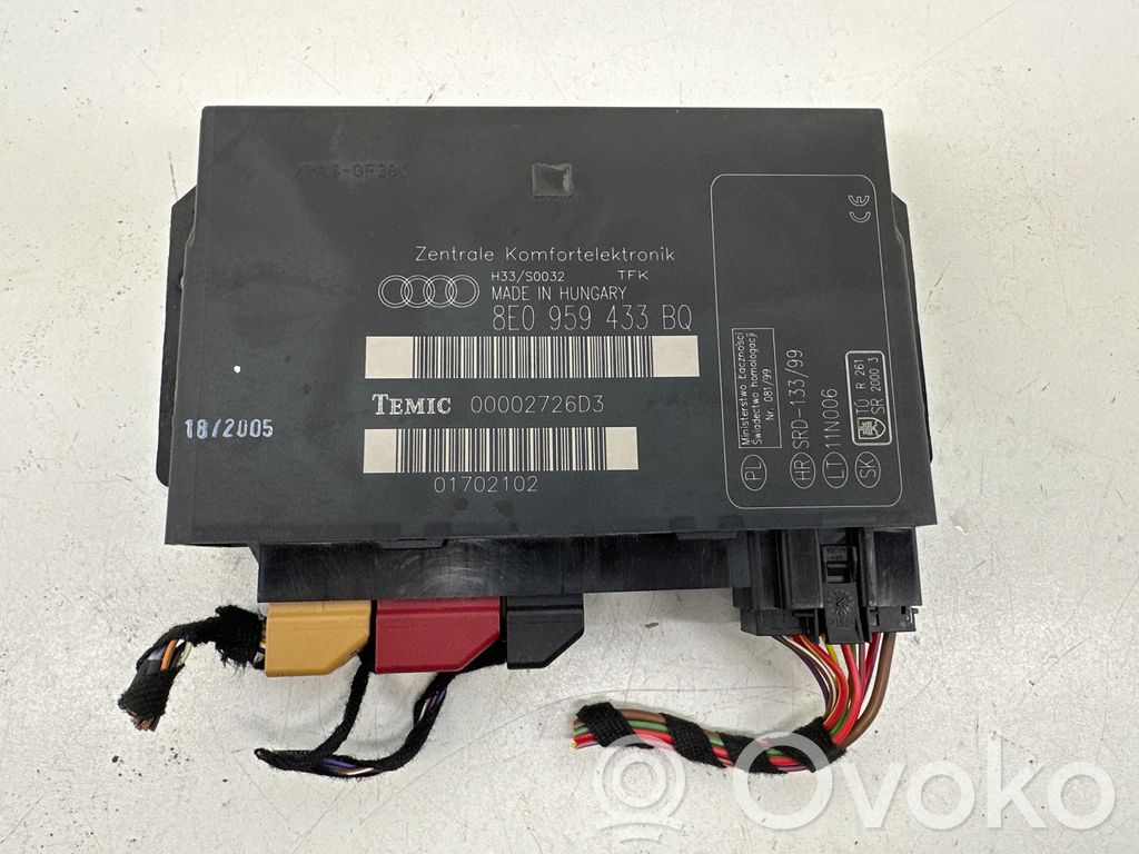 Audi A4 S4 B7 8E 8H Moduł / Sterownik komfortu 