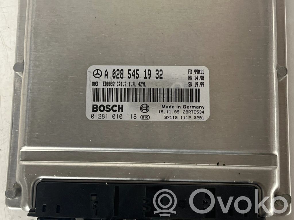 Mercedes-Benz A W168 Engine control unit/module 