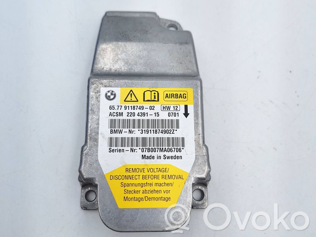 BMW 5 E39 Unidad de control/módulo del Airbag 