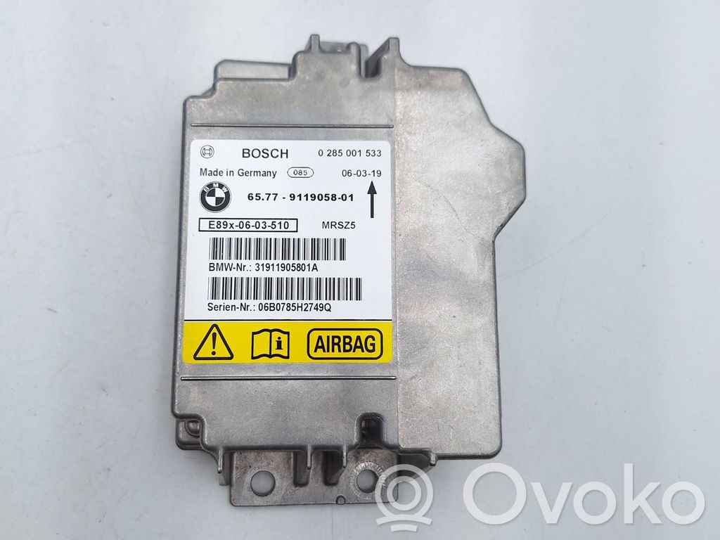 Turvatyynyn ohjainlaite/moduuli   9119058,0285001533,31911905801A