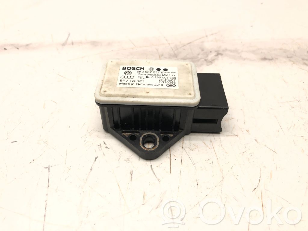 ESP (stabilumo sistemos) daviklis (išilginio pagreičio daviklis)   8K0907637B,0265005669,3009286