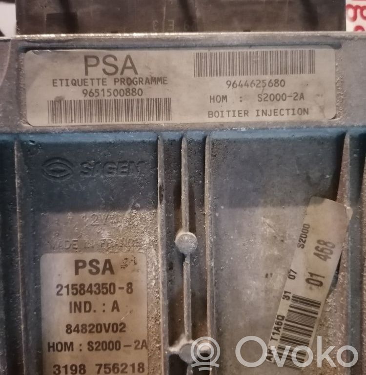 Peugeot 206 Motora vadības bloka ECU 