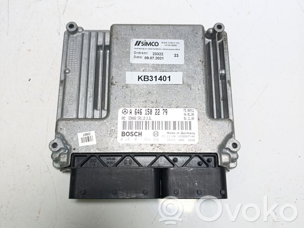 Engine control unit/module   A6461502279,0281011924,1039S07144