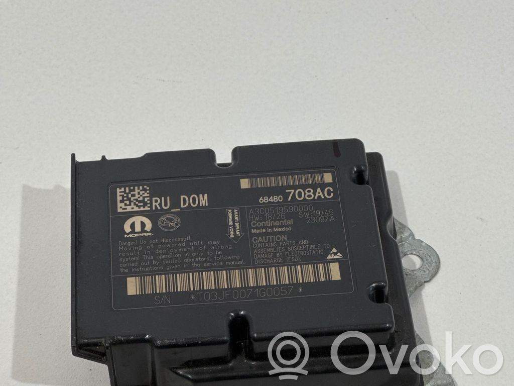 Unidad de control/módulo del Airbag   68480708AC,T03JF0071G0057,23087A,A3C0519590000
