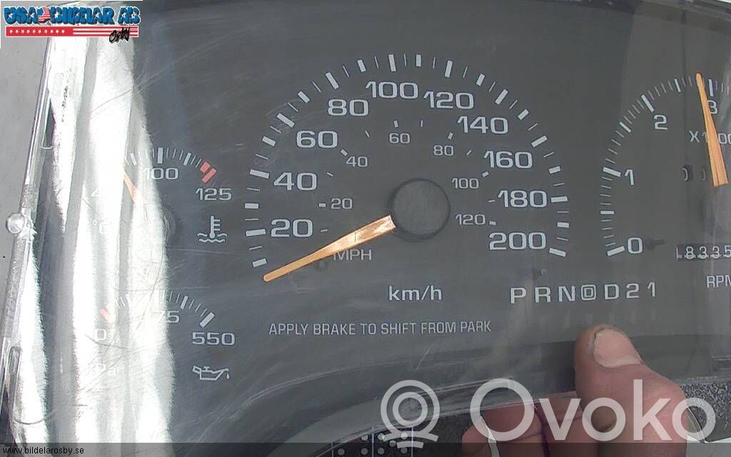 Chevrolet Blazer S10 Tachimetro (quadro strumenti) 