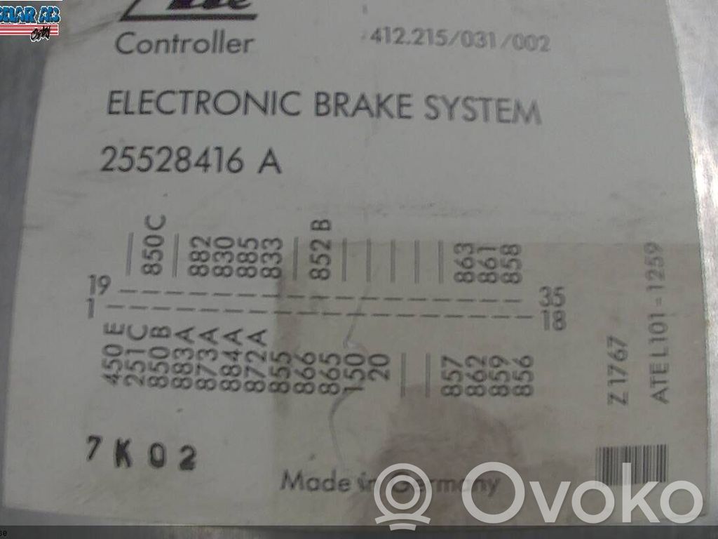 ABS valdymo blokas   25528416A,5916007