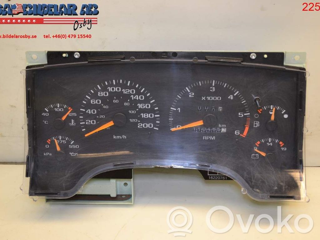 Chevrolet Blazer S10 Vitezometru (grup de instrumente) 