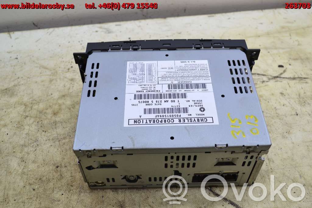 Unidad delantera de radio/CD/DVD/GPS   5091509AE,63801769C,05091509AF