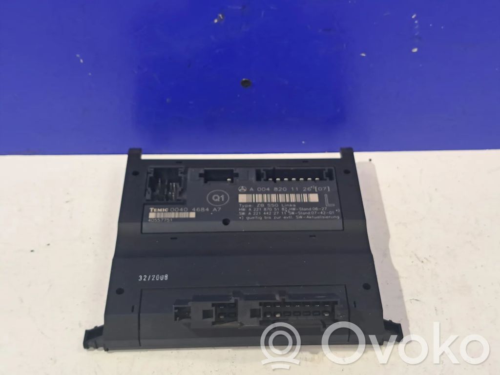 Mercedes-Benz S W221 Module de commande de siège 