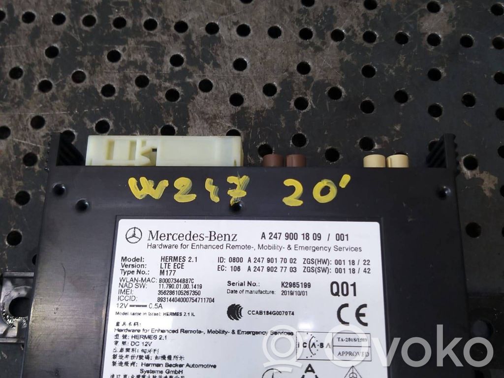 Mercedes-Benz B W247 Alte unități/module de control 
