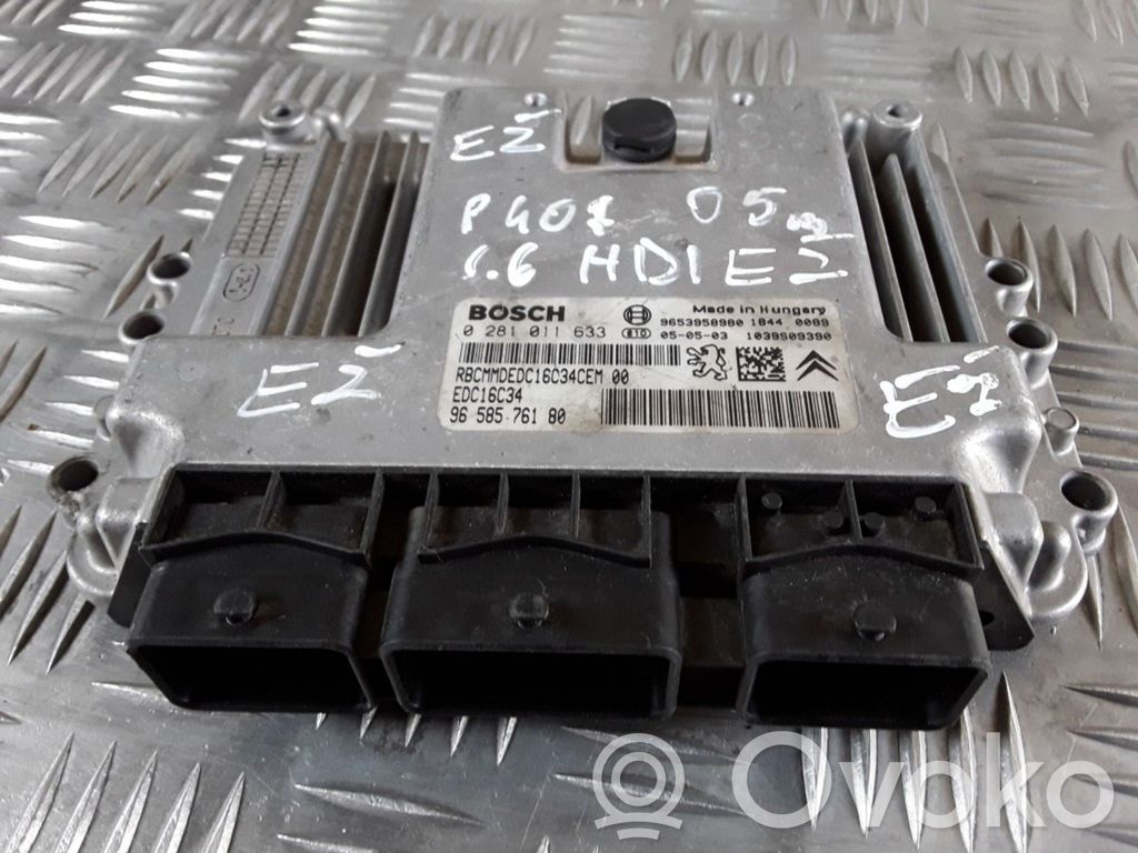 Engine control unit/module   9658576180,0281011633,9653958980