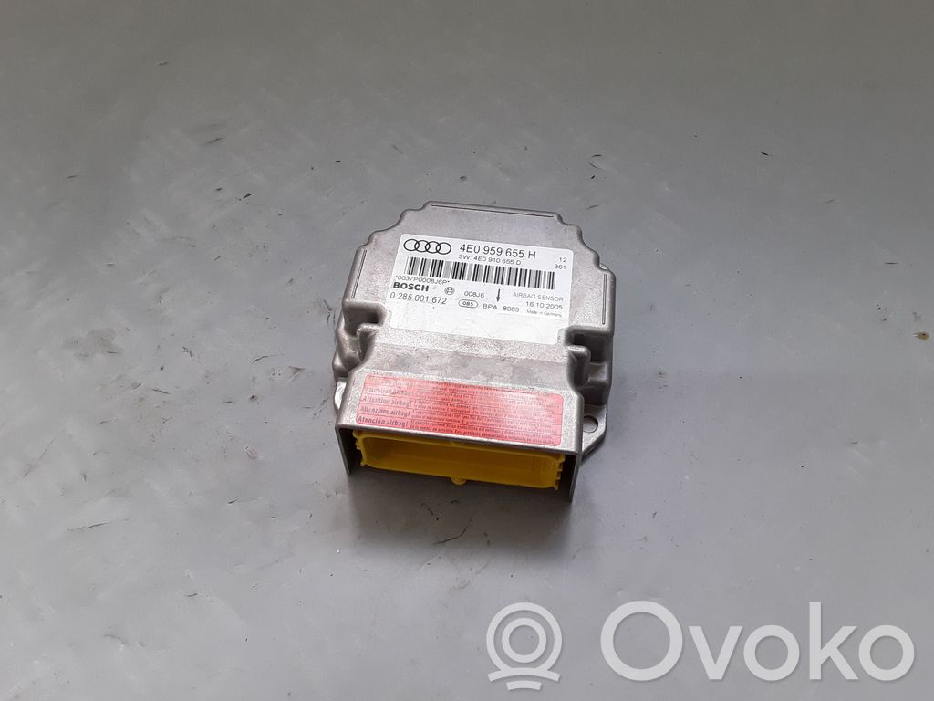 Airbag control unit/module   4E0959655H,4E0910655D,0285001672