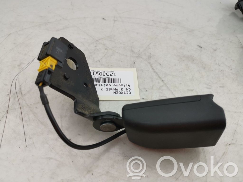 Citroen C4 II Fibbia della cintura di sicurezza posteriore 