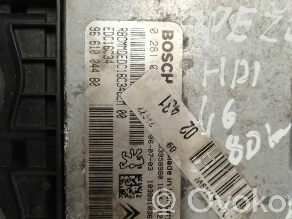 Peugeot 207 Engine control unit/module 