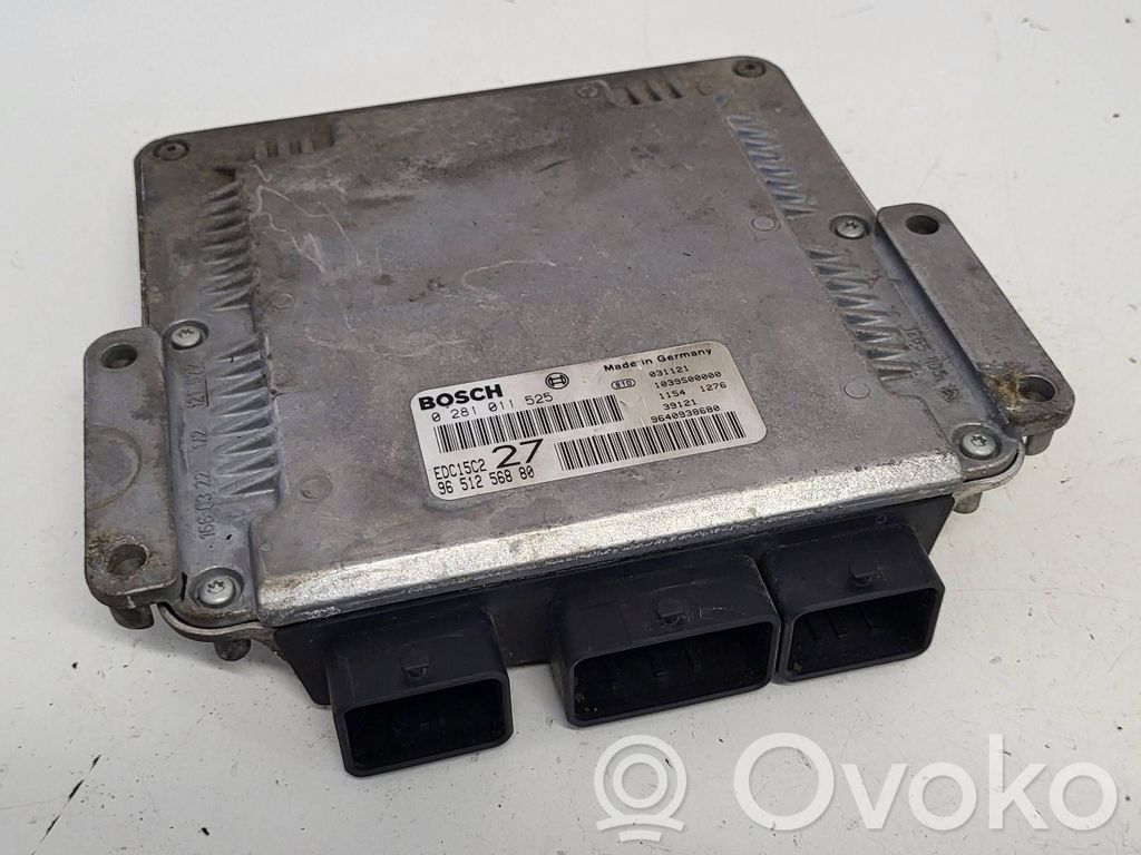 Engine control unit/module   0281011525,9651256880,9640938680