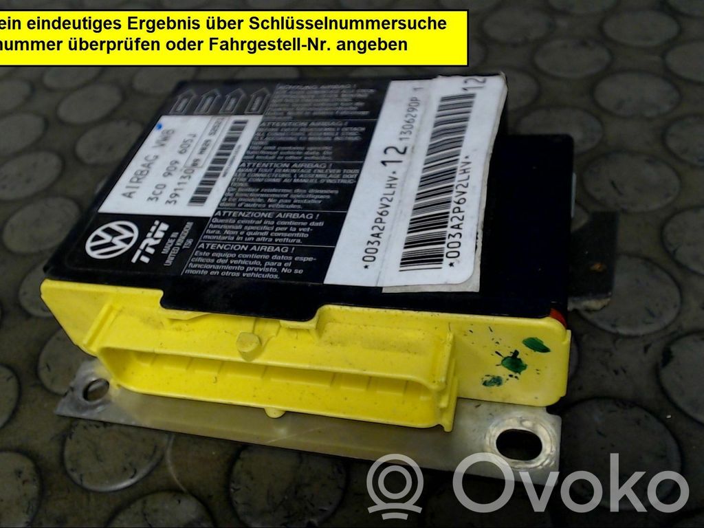 Centralina/modulo airbag   3C0909605J,3C0909605J004