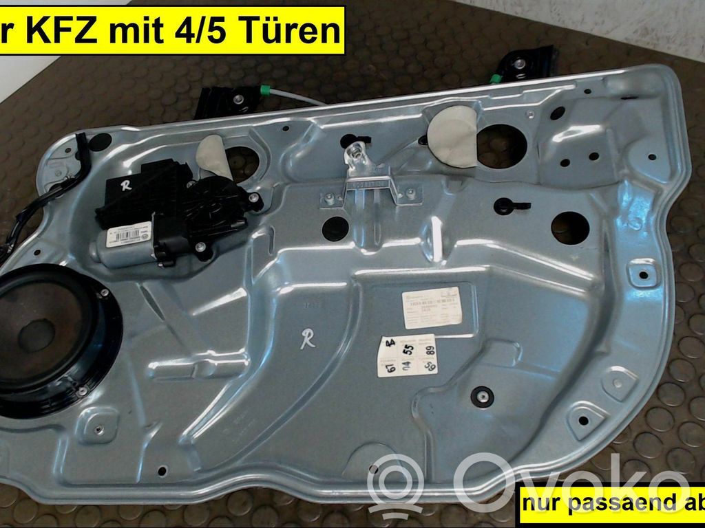 Volkswagen Polo IV 9N3 Meccanismo di sollevamento del finestrino anteriore senza motorino