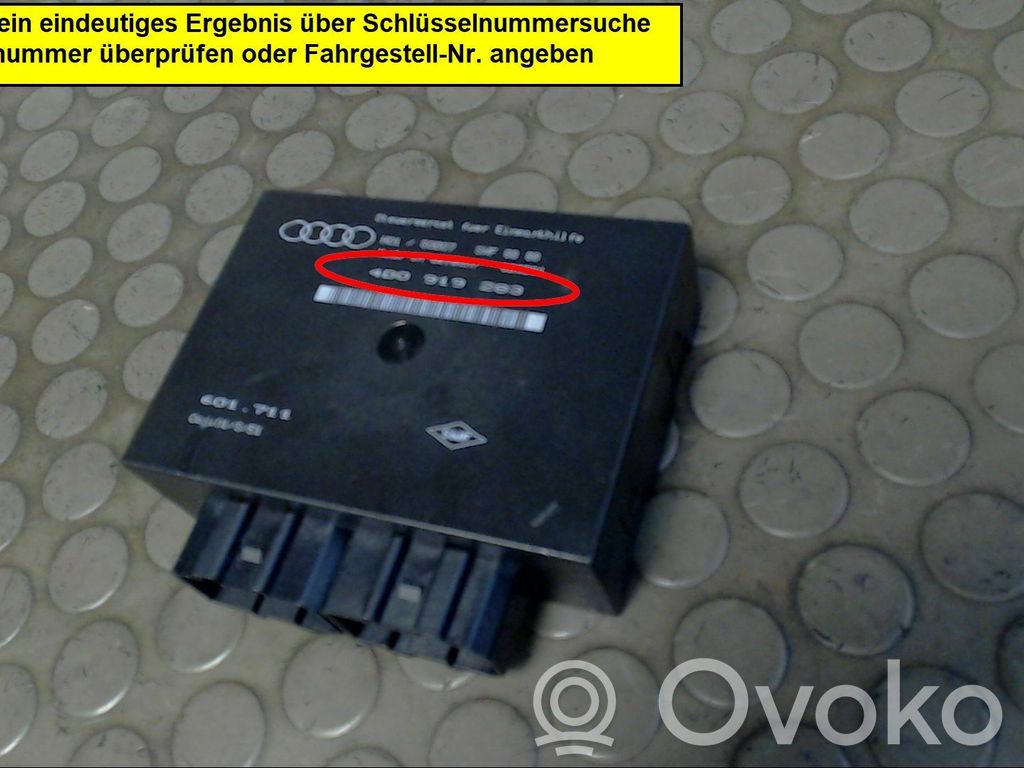 Unité de commande / module de régulateur de vitesse   4D0919283,NICHTZUTREFFEND