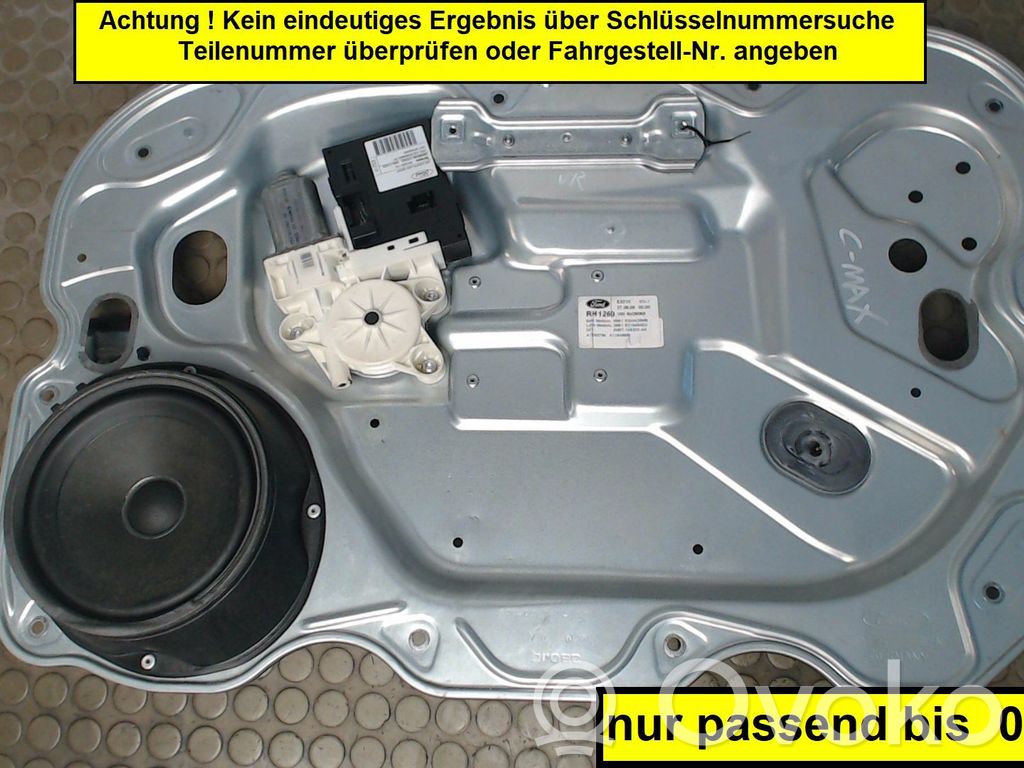 Ford Focus C-MAX Mechanizm podnoszenia szyby przedniej bez silnika 