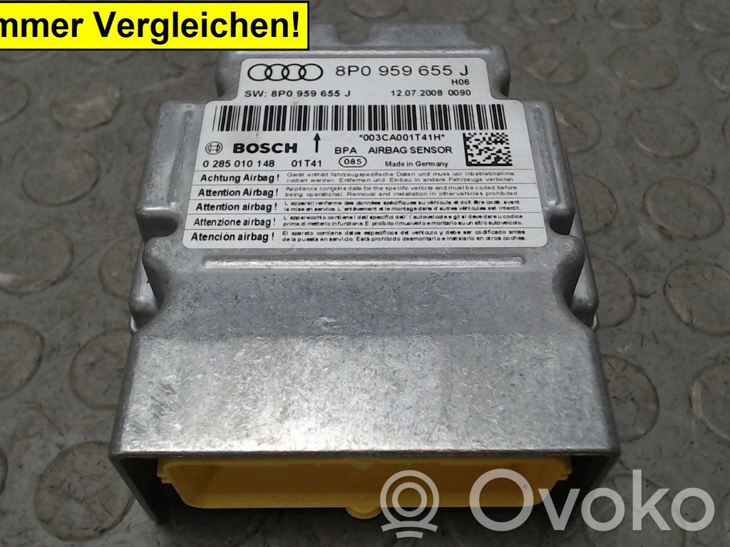 Audi A3 S3 8P Centralina/modulo airbag 