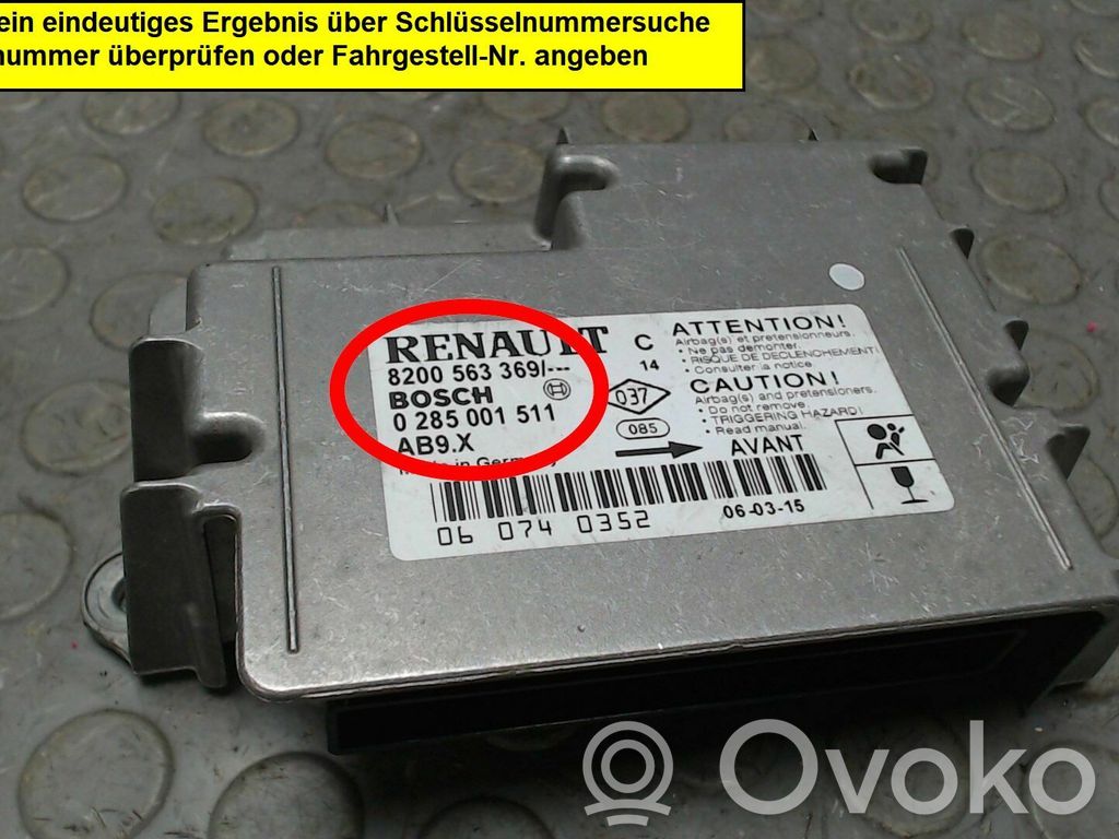 Renault Clio III Airbag control unit/module 