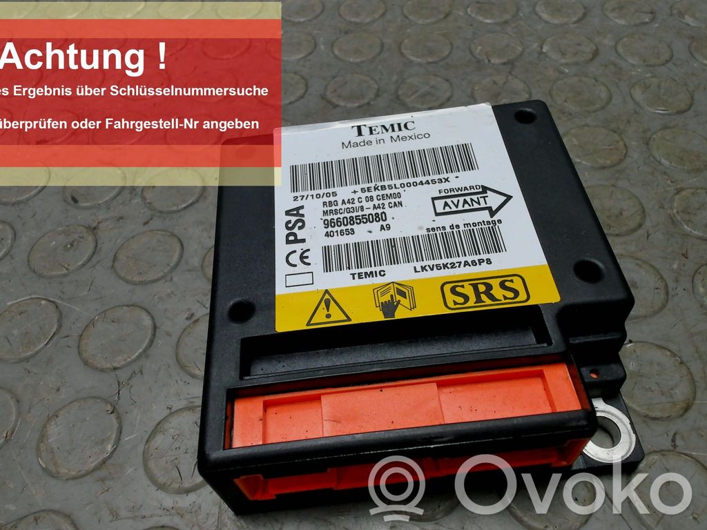 Airbag control unit/module   9660855080,6546C9
