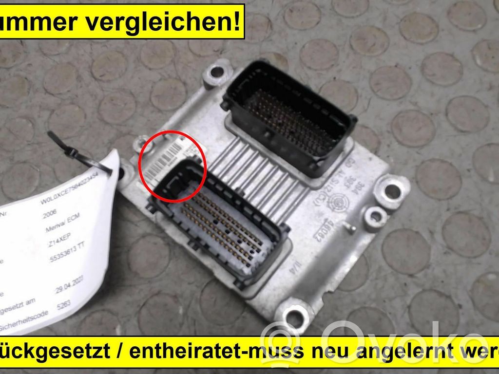 Opel Meriva A Engine control unit/module 