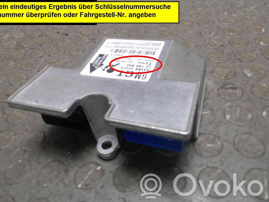 Turvatyynyn ohjainlaite/moduuli   93184368,01232149,13188855,13227919,93184368