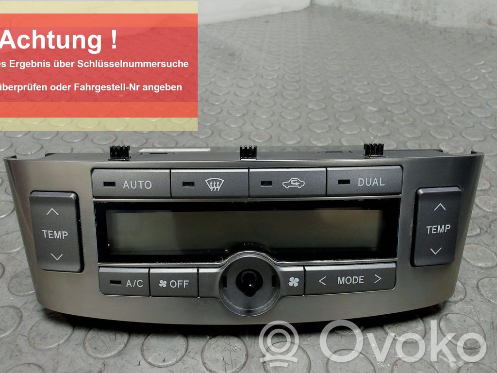 Toyota Avensis T250 Unitate control aer condiționat/încălzire 