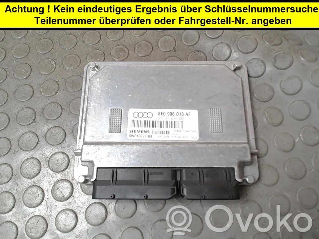 Audi A4 S4 B6 8E 8H Engine control unit/module 
