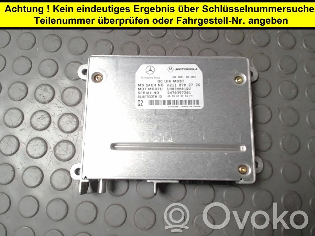 Mercedes-Benz E W211 Centralina/modulo regolatore della velocità