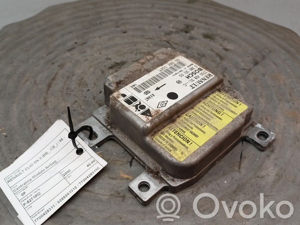 Renault Clio II Module de contrôle airbag 