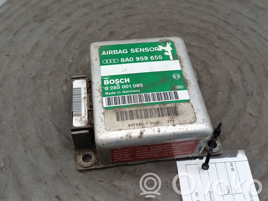 Airbag control unit/module   8A0959655,0285001085