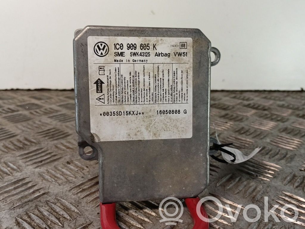 Volkswagen Polo IV 9N3 Unitate/modul de comandă airbaguri 