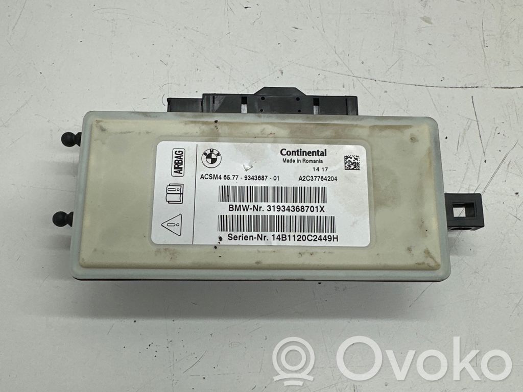 BMW 4 F32 F33 Unitate/modul de comandă airbaguri 
